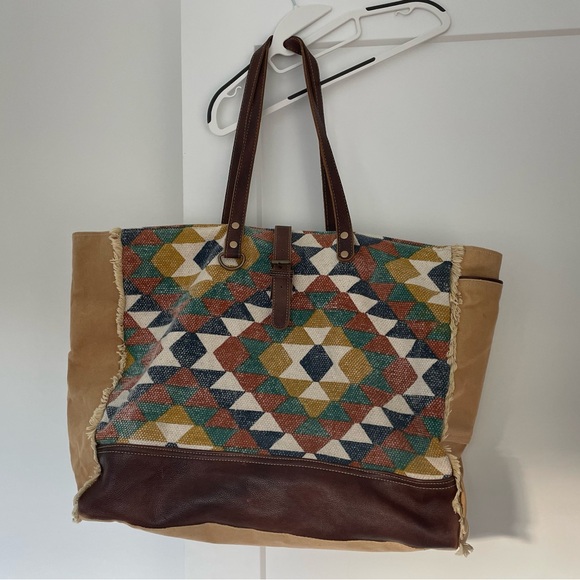 Myra Bag Handbags - Myra Bag Multicolor Quilt Pattern Weekender
Boho Upcycled
